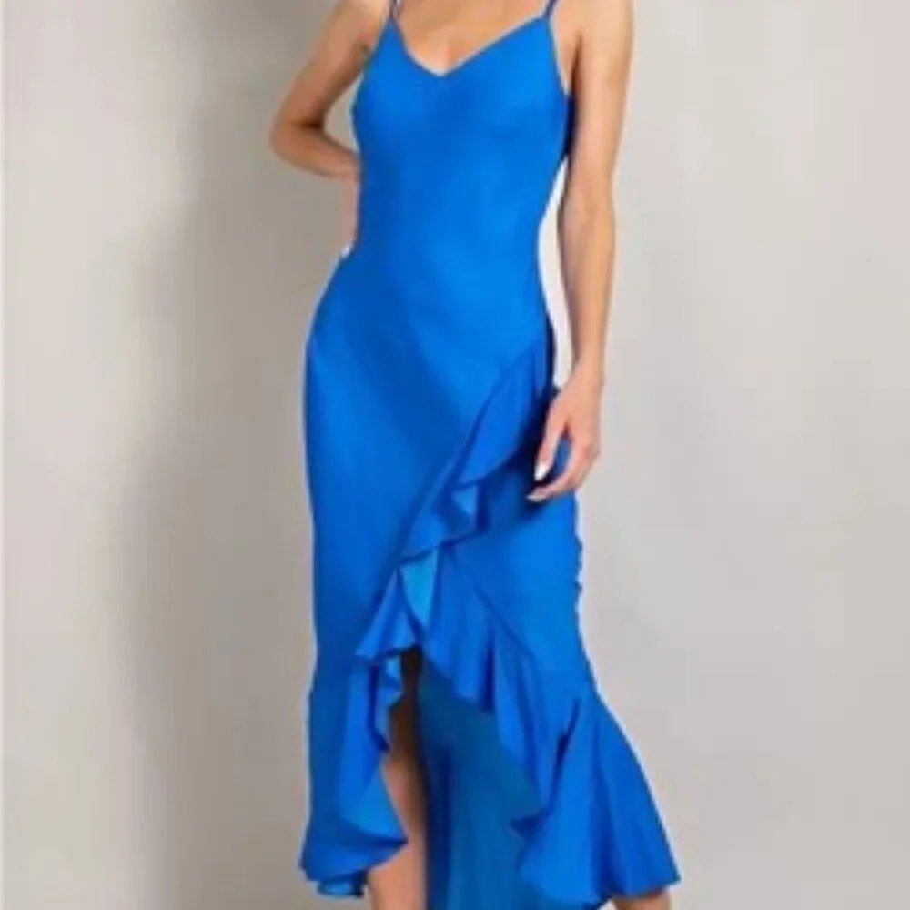 Soft Satin Ruffle Dress - Picture 1 of 1